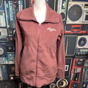 ADIDAS Fleece AGGIES Full Zip Pockets Warm Jacket Women's Size L